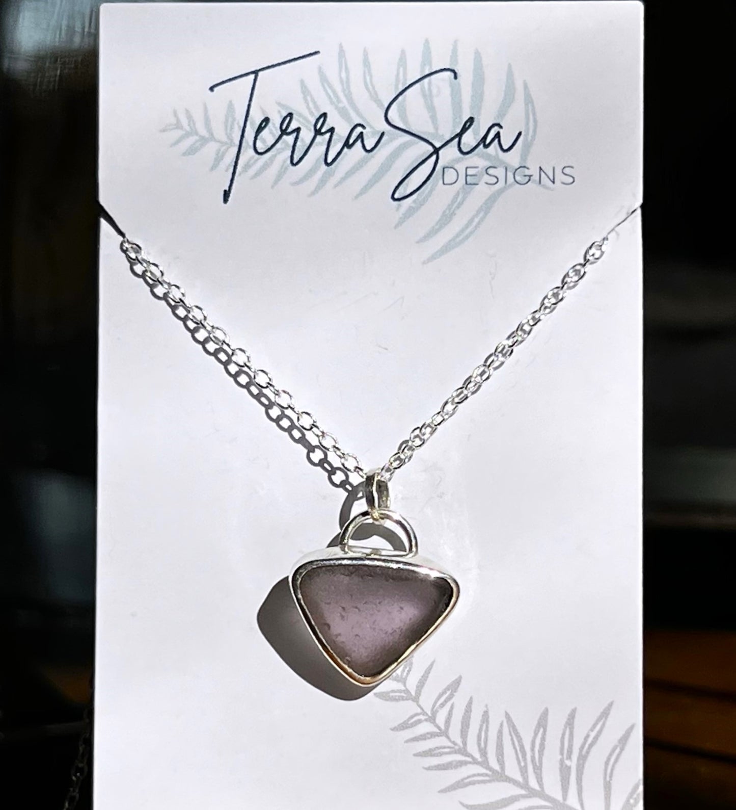 Purple Neodymium Seaglass Necklace