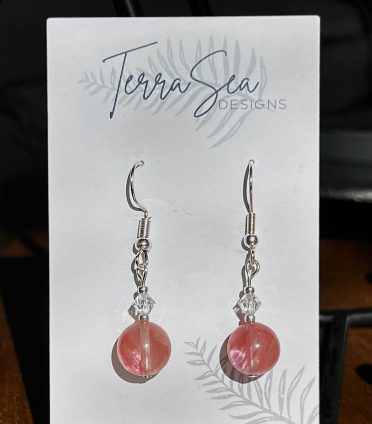 Cherry Quartz Dangle Earrings