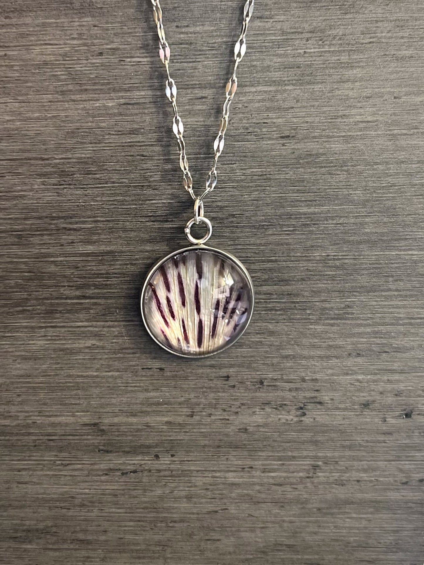 Natural Iris Petal Necklace