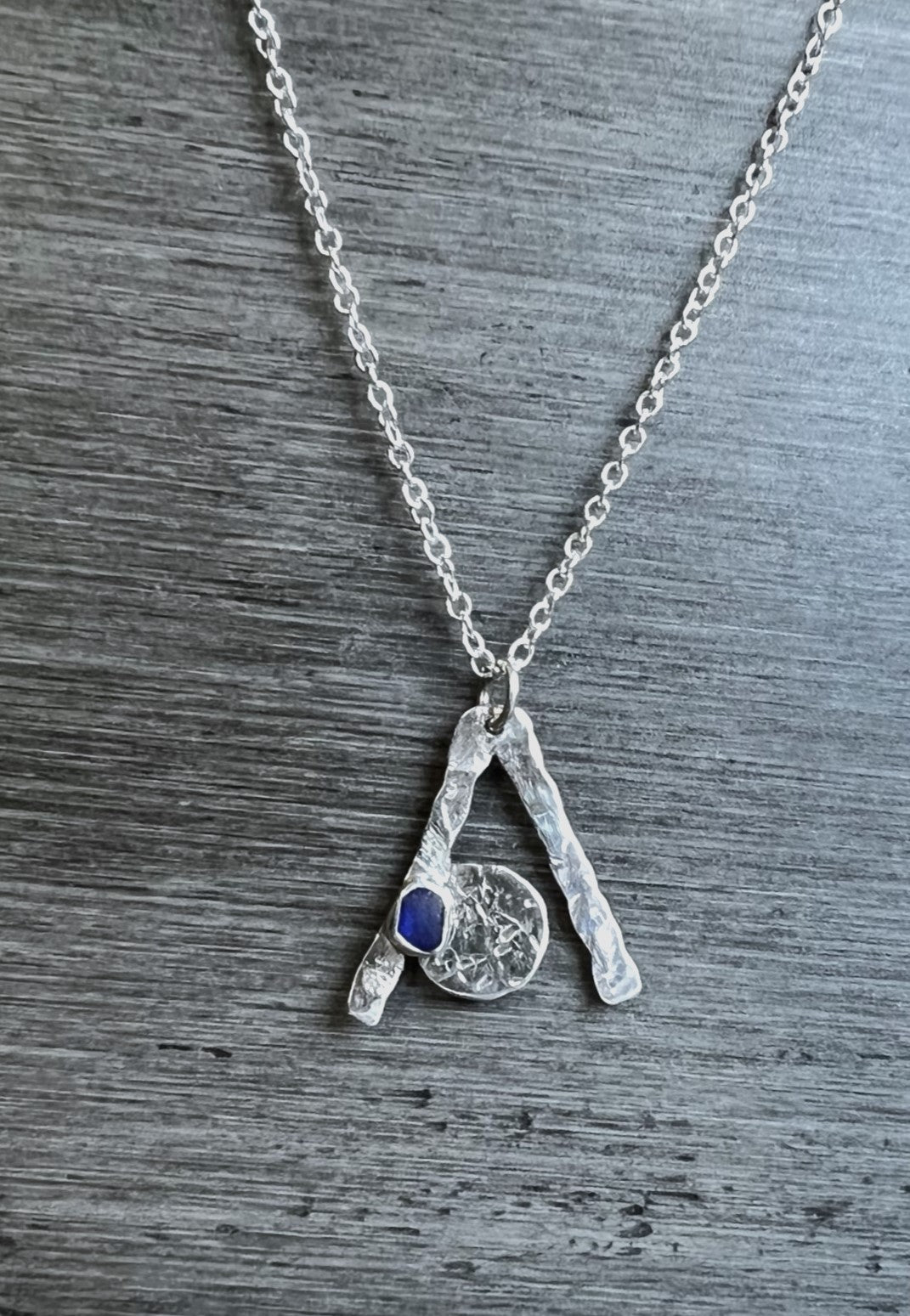 Cobalt Blue Seaglass Necklace