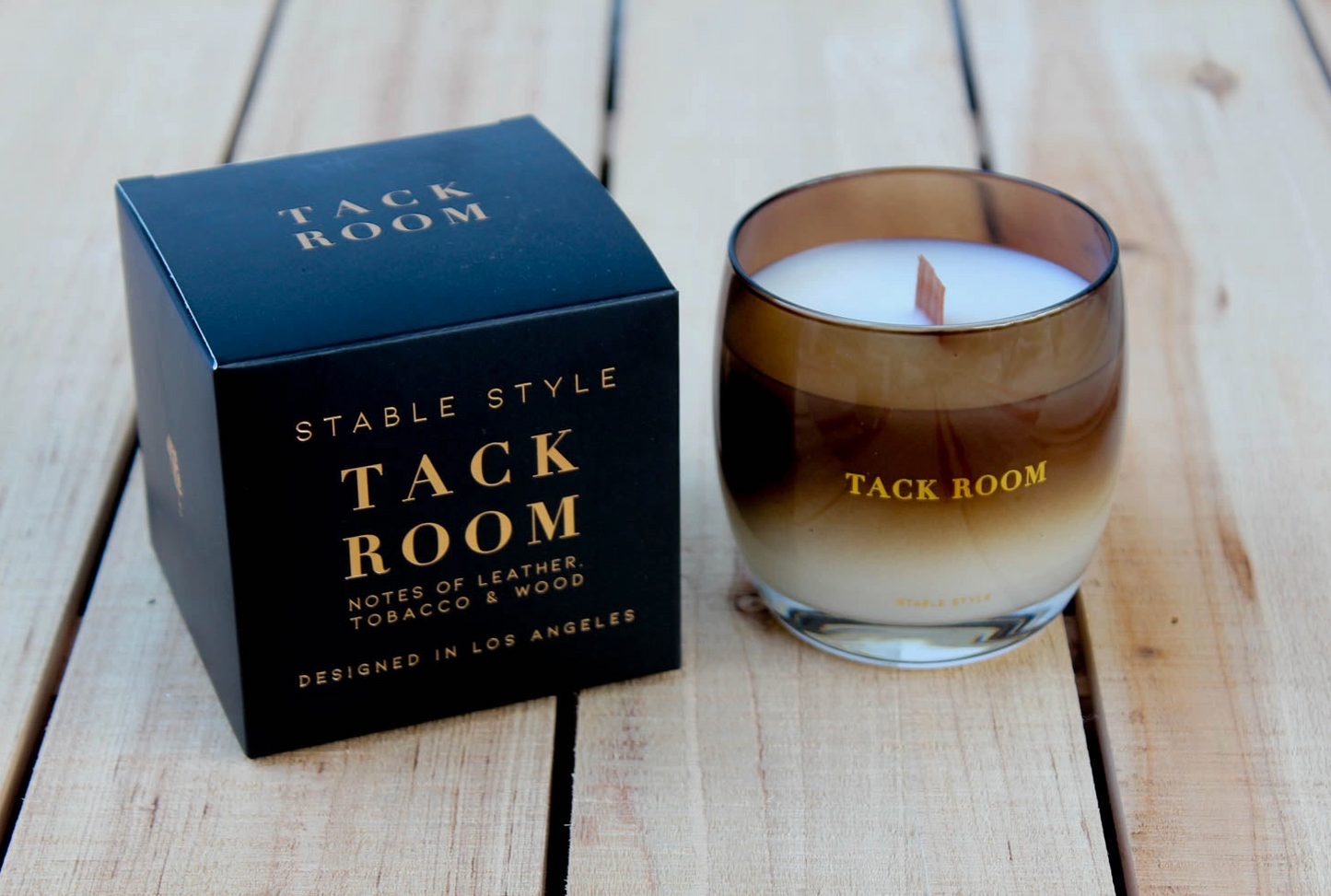 Tack Room Candle - Scent of Leather, Tobacco, and Wood