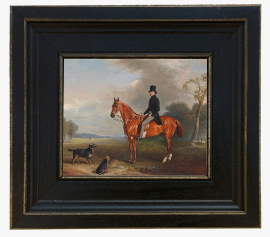 Horse, Rider, and Dog Print