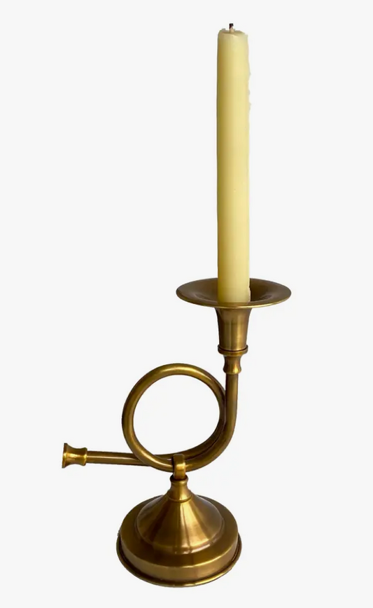French Horn Candle Holder