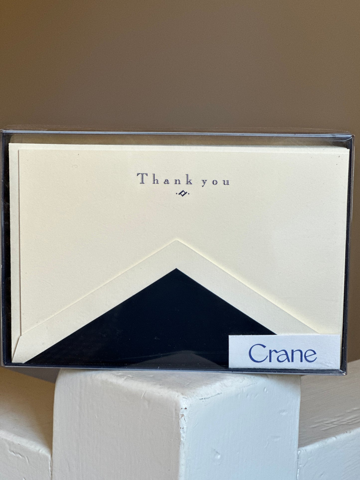 Thank you note card in Navy