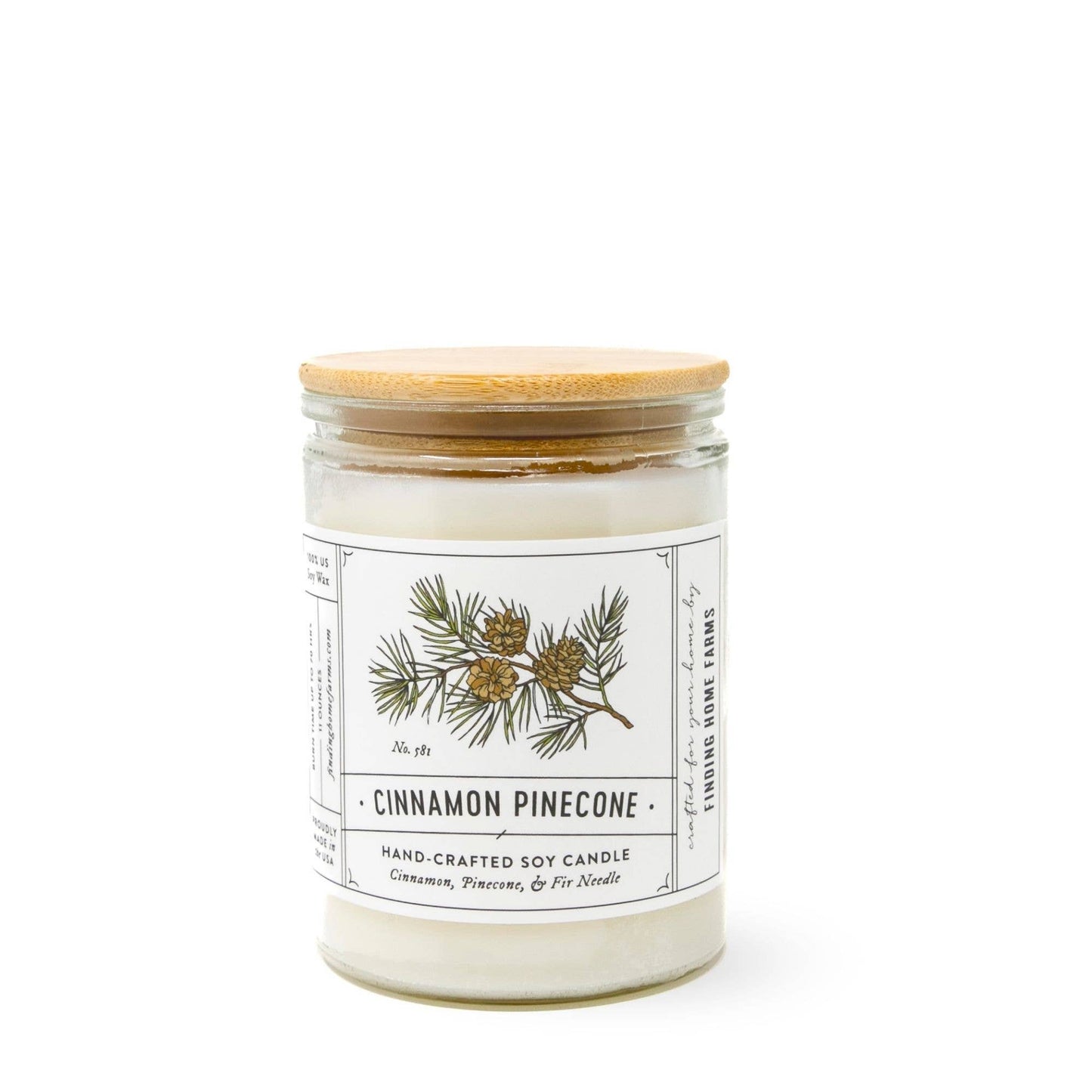 Cinnamon Pinecone Soy Candle, A Warm & Spicy Fall into Winter Scent